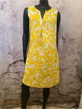 Carre Noir Yellow/White Linen Dress
